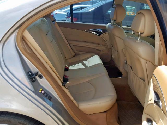 WDBUF56X87B109580 - 2007 MERCEDES-BENZ E 350 BEIGE photo 6