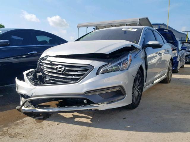 5NPE34AF8FH124620 - 2015 HYUNDAI SONATA SPO SILVER photo 2