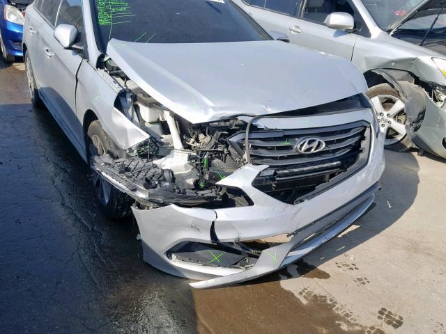 5NPE34AF8FH124620 - 2015 HYUNDAI SONATA SPO SILVER photo 9