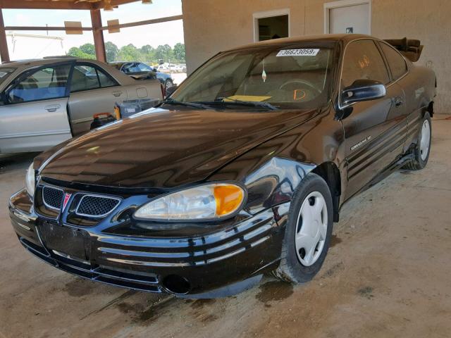 1G2NE12T61M527186 - 2001 PONTIAC GRAND AM S BLACK photo 2