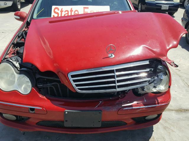 WDBRF40J35F679626 - 2005 MERCEDES-BENZ C 230K SPO RED photo 7