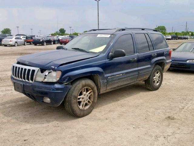 1J4GW48S32C302713 - 2002 JEEP GRAND CHER BLUE photo 2