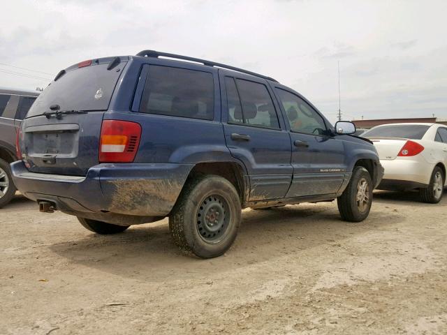 1J4GW48S32C302713 - 2002 JEEP GRAND CHER BLUE photo 4