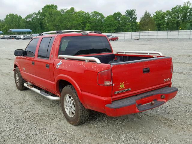 1GTDT13X53K180513 - 2003 GMC SONOMA RED photo 3