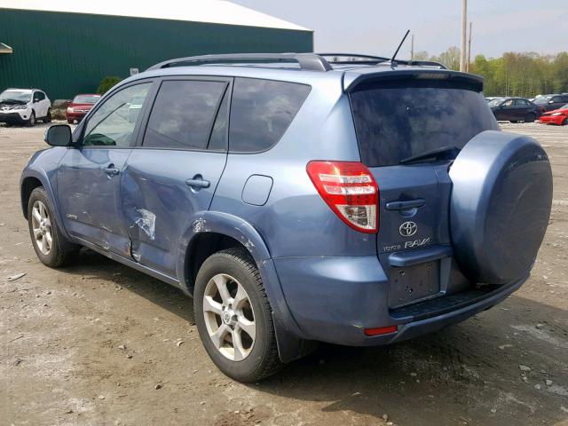 2T3DK4DVXAW035490 - 2010 TOYOTA RAV4 LIMIT BLUE photo 3