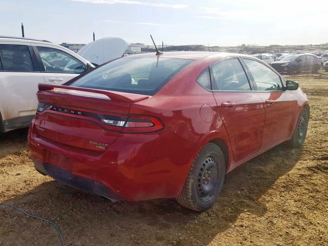 1C3CDFBH0DD202427 - 2013 DODGE DART SXT RED photo 4