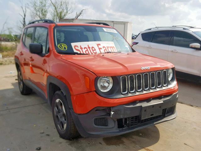 ZACCJAAB7HPE69981 - 2017 JEEP RENEGADE S ნარინჯისფერი ფოტო 1