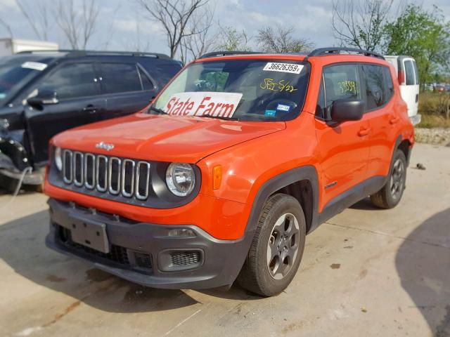 ZACCJAAB7HPE69981 - 2017 JEEP RENEGADE S ნარინჯისფერი ფოტო 2