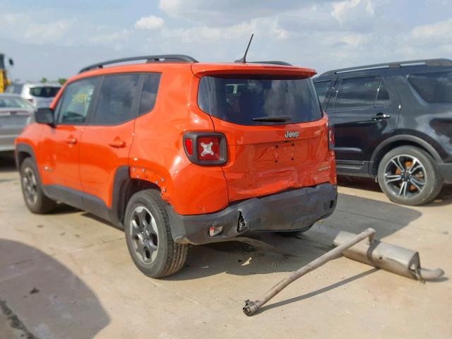 ZACCJAAB7HPE69981 - 2017 JEEP RENEGADE S ნარინჯისფერი ფოტო 3