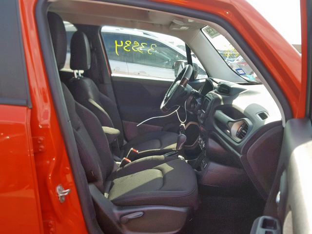 ZACCJAAB7HPE69981 - 2017 JEEP RENEGADE S ORANGE photo 5