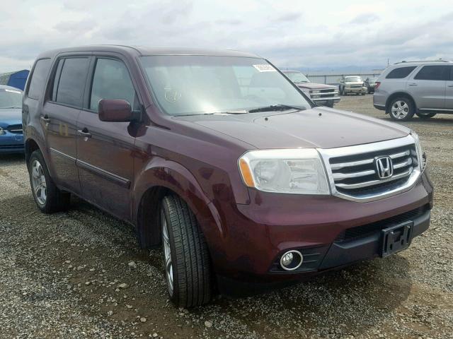 5FNYF4H73CB015446 - 2012 HONDA PILOT EXLN MAROON photo 1