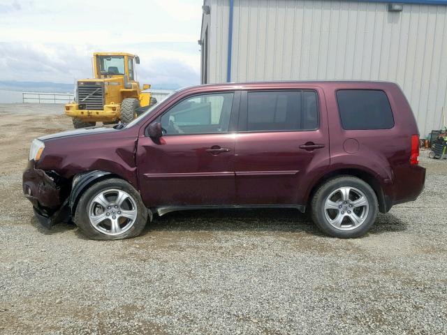 5FNYF4H73CB015446 - 2012 HONDA PILOT EXLN MAROON photo 9