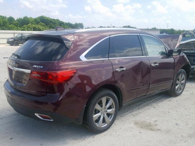 5FRYD3H96GB006214 - 2016 ACURA MDX ADVANC RED photo 4