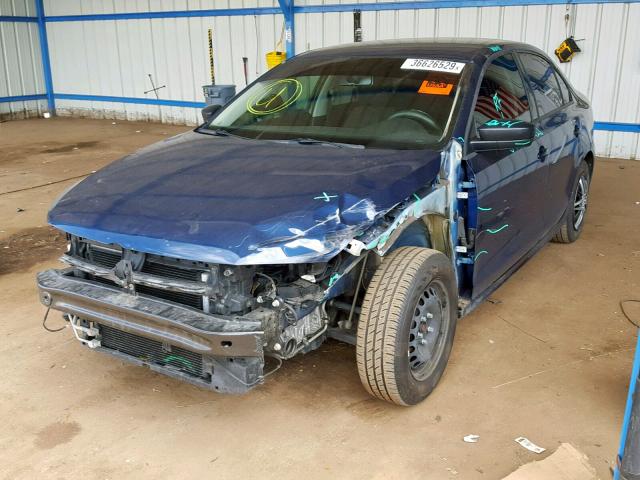 3VW2K7AJ6EM438963 - 2014 VOLKSWAGEN JETTA BASE 蓝色 照片 2