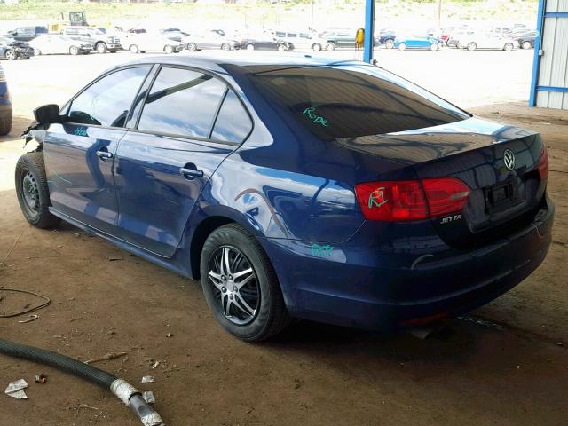 3VW2K7AJ6EM438963 - 2014 VOLKSWAGEN JETTA BASE 蓝色 照片 3