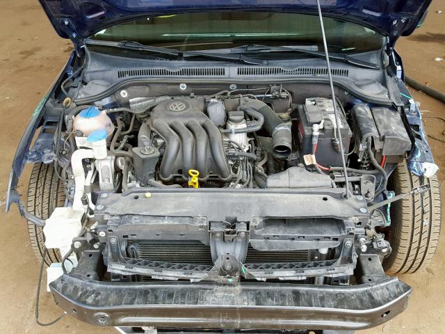 3VW2K7AJ6EM438963 - 2014 VOLKSWAGEN JETTA BASE 蓝色 照片 7