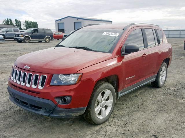 1C4NJDBB4ED776642 - 2014 JEEP COMPASS SP 红色 照片 2