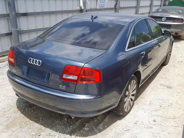 WAULL44E35N013348 - 2005 AUDI A8 4.2 QUA BLUE photo 4