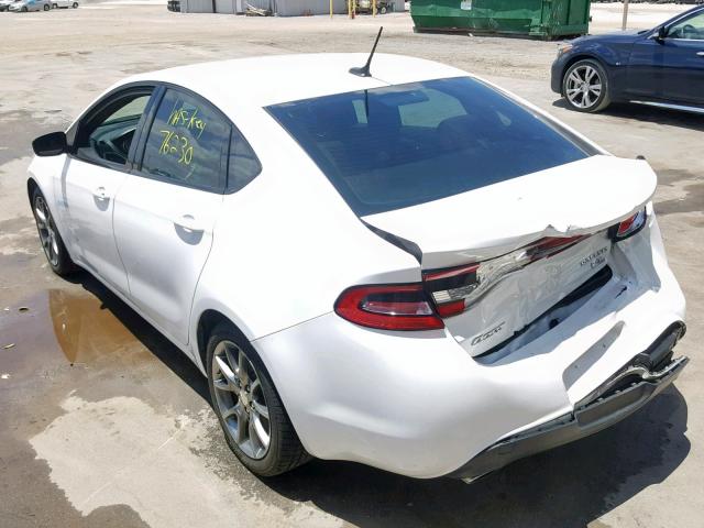 1C3CDFBB6ED677237 - 2014 DODGE DART SXT WHITE photo 3