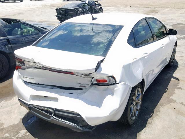 1C3CDFBB6ED677237 - 2014 DODGE DART SXT WHITE photo 4