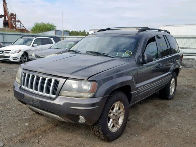 1J4GW48N34C120779 - 2004 JEEP GRAND CHER GRAY photo 2