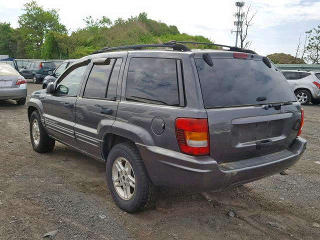 1J4GW48N34C120779 - 2004 JEEP GRAND CHER GRAY photo 3