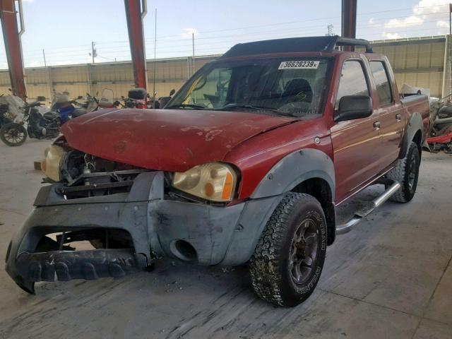 1N6ED27Y62C350877 - 2002 NISSAN FRONTIER C MAROON photo 2