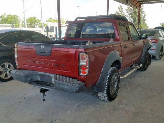 1N6ED27Y62C350877 - 2002 NISSAN FRONTIER C MAROON photo 4