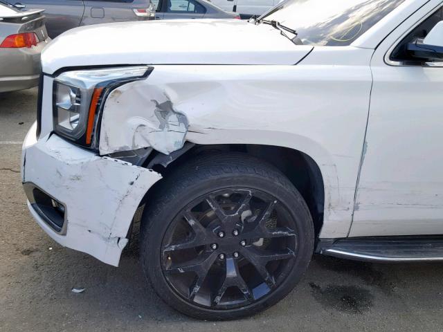 1GKS1AKCXGR319001 - 2016 GMC YUKON SLE WHITE photo 9