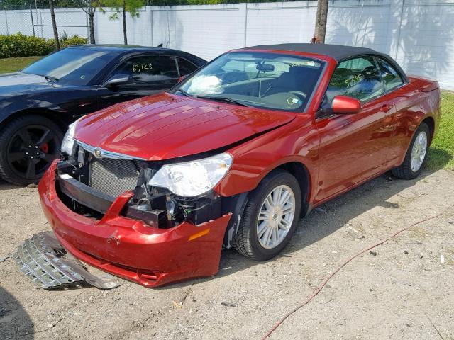 1C3LC55R98N615593 - 2008 CHRYSLER SEBRING TO RED photo 2