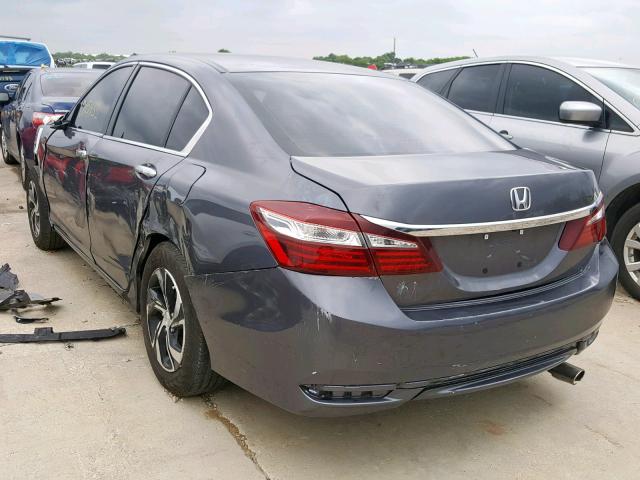 1HGCR2F30HA282244 - 2017 HONDA ACCORD LX GRAY photo 3