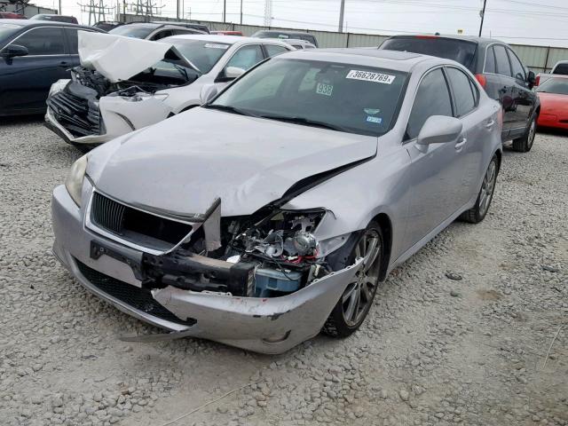 JTHBK262985085022 - 2008 LEXUS IS 250 SILVER photo 2