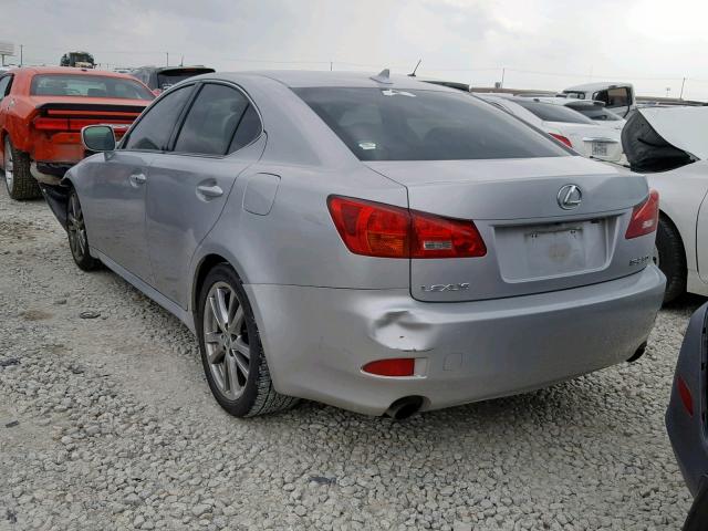 JTHBK262985085022 - 2008 LEXUS IS 250 SILVER photo 3