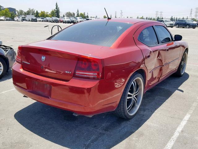 2B3LA33G18H134433 - 2008 DODGE CHARGER SX RED photo 4