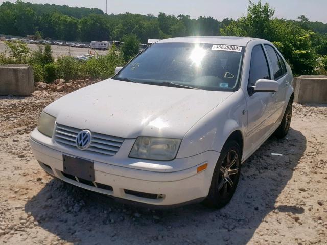 3VWSD29M71M079516 - 2001 VOLKSWAGEN JETTA GLS WHITE photo 2