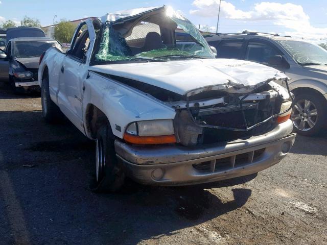 1B7GG26X5YS711820 - 2000 DODGE DAKOTA WHITE photo 1