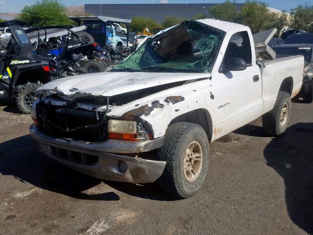 1B7GG26X5YS711820 - 2000 DODGE DAKOTA WHITE photo 2