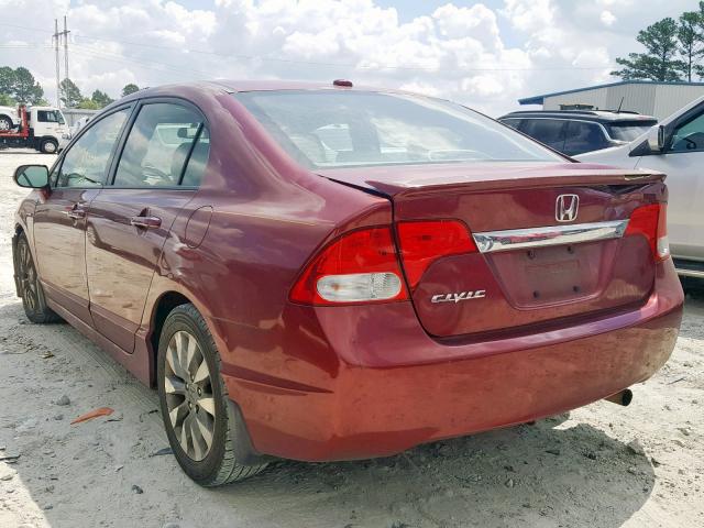 2HGFA1F90AH533130 - 2010 HONDA CIVIC EXL RED photo 3