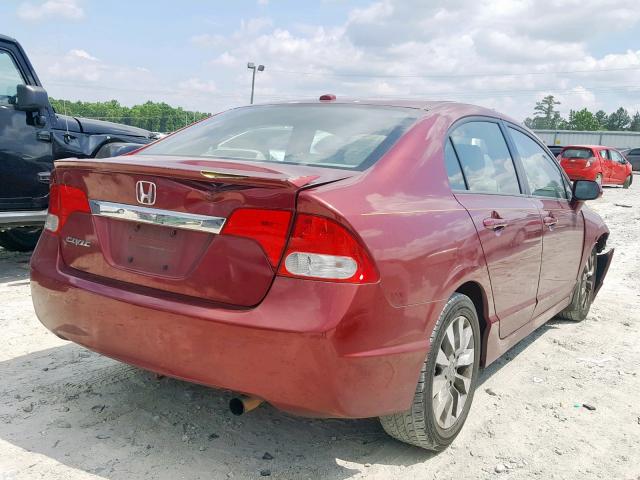 2HGFA1F90AH533130 - 2010 HONDA CIVIC EXL RED photo 4