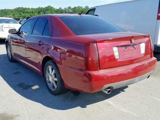 1G6DW677650154390 - 2005 CADILLAC STS RED photo 3