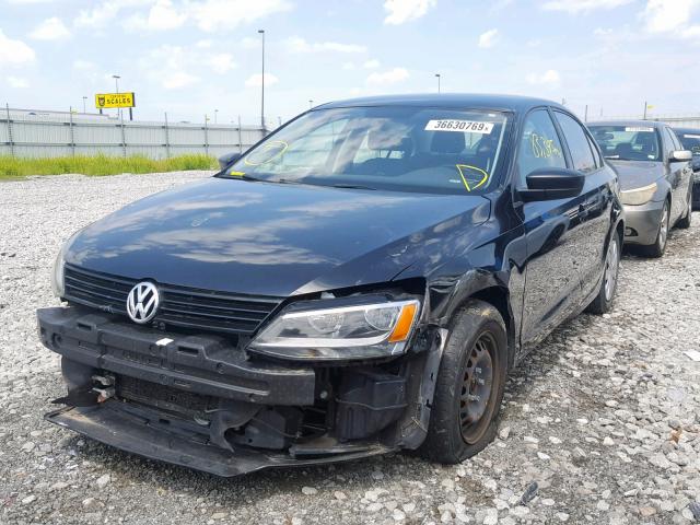 3VW2K7AJ7DM257532 - 2013 VOLKSWAGEN JETTA BASE BLUE photo 2