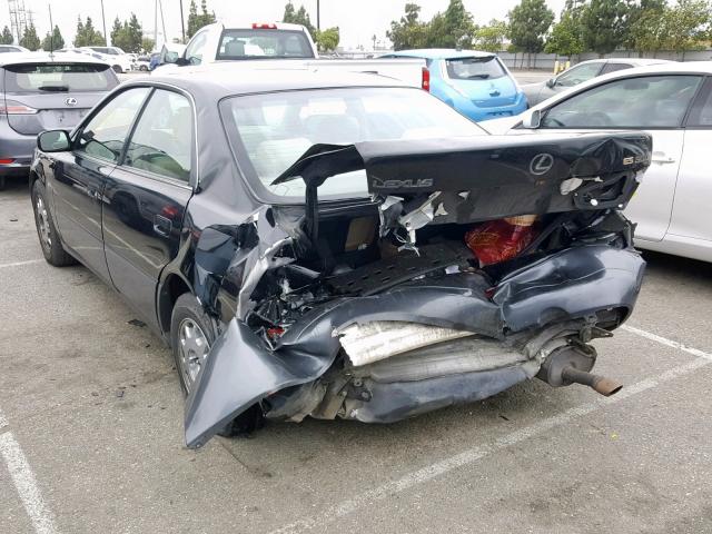 JT8BF22G6V0033314 - 1997 LEXUS ES 300 BLACK photo 3