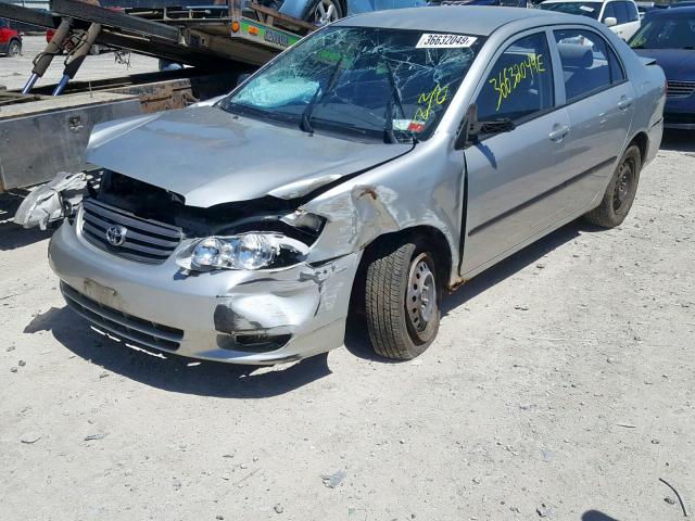 JTDBR32E730032473 - 2003 TOYOTA COROLLA CE SILVER photo 2