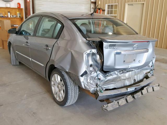 3N1AB6AP2BL692039 - 2011 NISSAN SENTRA 2.0 SILVER photo 3