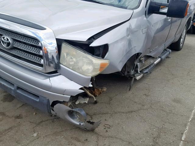 5TBRV58197S452547 - 2007 TOYOTA TUNDRA DOU SILVER photo 9