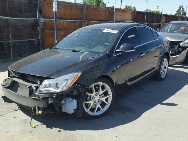 2G4GU5GXXE9204896 - 2014 BUICK REGAL GS BLACK photo 2