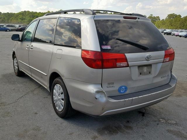 5TDZA23C94S183987 - 2004 TOYOTA SIENNA CE SILVER photo 3