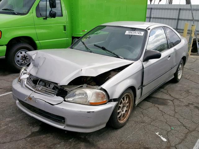 1HGEJ6225WL097368 - 1998 HONDA CIVIC DX SILVER photo 2