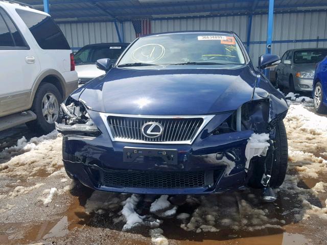 JTHCF5C27C5057078 - 2012 LEXUS IS 250 BLUE photo 9