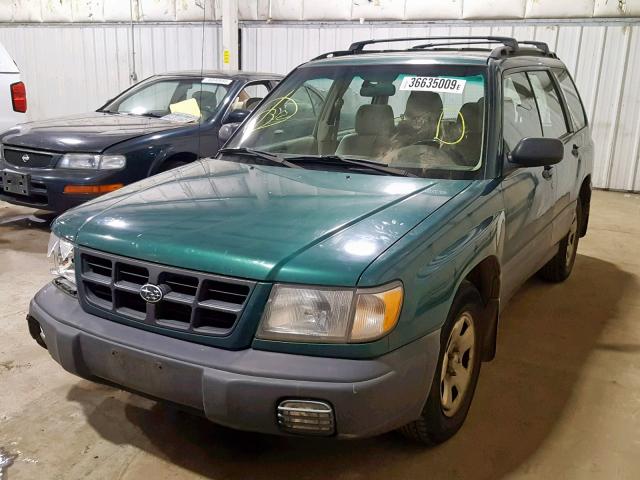 JF1SF6350YH716580 - 2000 SUBARU FORESTER L GREEN photo 2